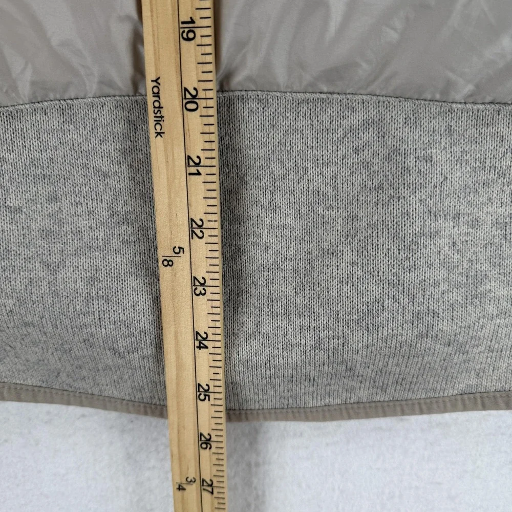 Michael Michael Kors Jacket Womens Small Gray Quilted Puffer Knit Zip Thumbholes
